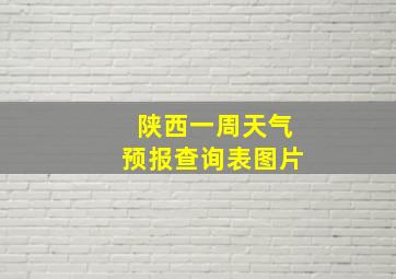 陕西一周天气预报查询表图片