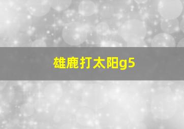 雄鹿打太阳g5