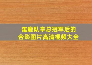 雄鹿队拿总冠军后的合影图片高清视频大全