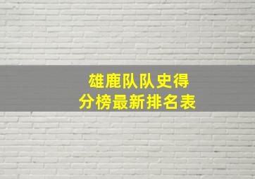 雄鹿队队史得分榜最新排名表