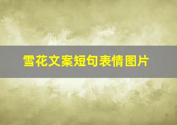 雪花文案短句表情图片