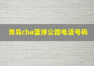 青岛cba篮球公园电话号码