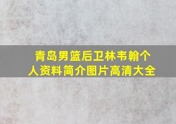 青岛男篮后卫林韦翰个人资料简介图片高清大全