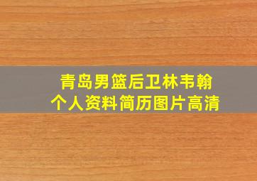 青岛男篮后卫林韦翰个人资料简历图片高清