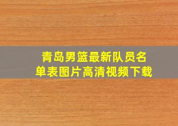 青岛男篮最新队员名单表图片高清视频下载