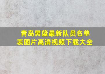 青岛男篮最新队员名单表图片高清视频下载大全