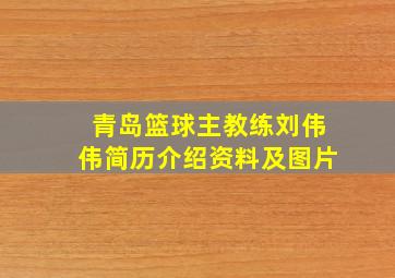 青岛篮球主教练刘伟伟简历介绍资料及图片