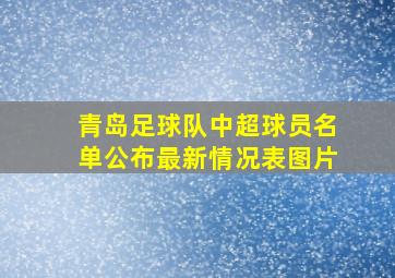 青岛足球队中超球员名单公布最新情况表图片