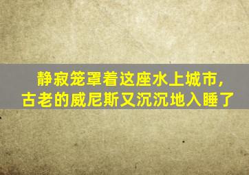 静寂笼罩着这座水上城市,古老的威尼斯又沉沉地入睡了