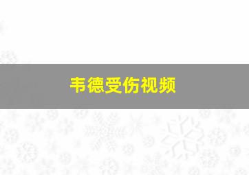 韦德受伤视频