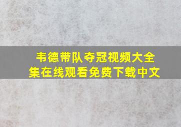 韦德带队夺冠视频大全集在线观看免费下载中文