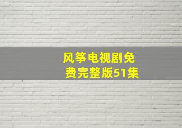 风筝电视剧免费完整版51集