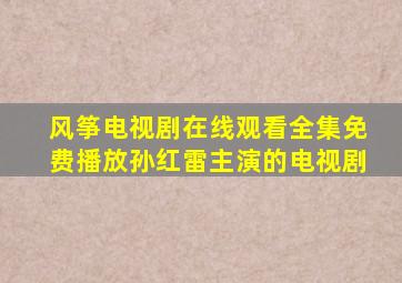 风筝电视剧在线观看全集免费播放孙红雷主演的电视剧