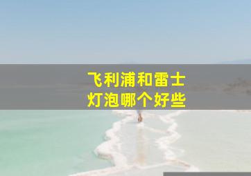 飞利浦和雷士灯泡哪个好些