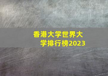 香港大学世界大学排行榜2023