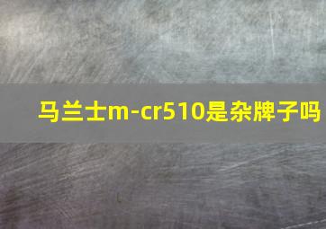 马兰士m-cr510是杂牌子吗