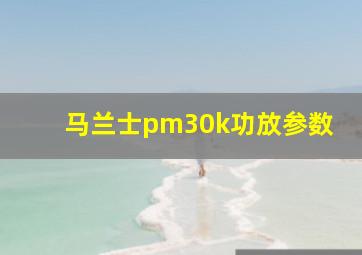 马兰士pm30k功放参数