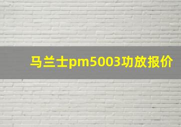 马兰士pm5003功放报价