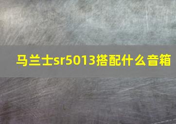 马兰士sr5013搭配什么音箱