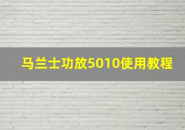 马兰士功放5010使用教程