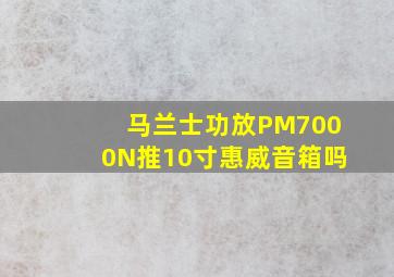 马兰士功放PM7000N推10寸惠威音箱吗