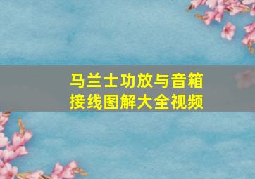 马兰士功放与音箱接线图解大全视频