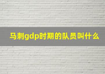 马刺gdp时期的队员叫什么