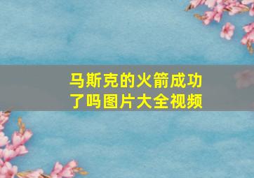 马斯克的火箭成功了吗图片大全视频