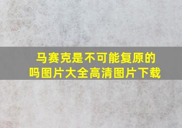 马赛克是不可能复原的吗图片大全高清图片下载