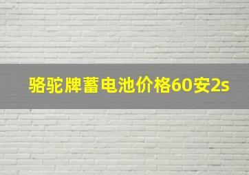 骆驼牌蓄电池价格60安2s