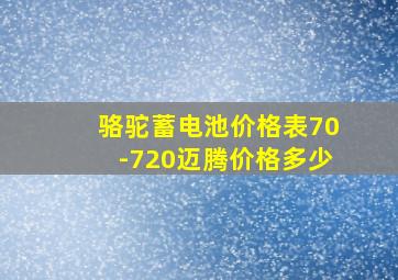 骆驼蓄电池价格表70-720迈腾价格多少