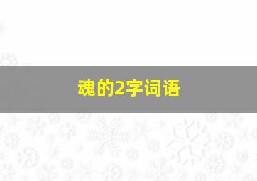 魂的2字词语