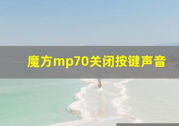 魔方mp70关闭按键声音