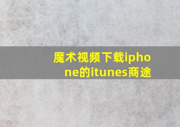 魔术视频下载iphone的itunes商途