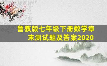 鲁教版七年级下册数学章末测试题及答案2020