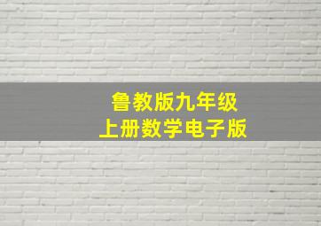 鲁教版九年级上册数学电子版