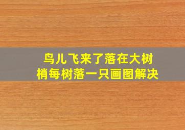 鸟儿飞来了落在大树梢每树落一只画图解决