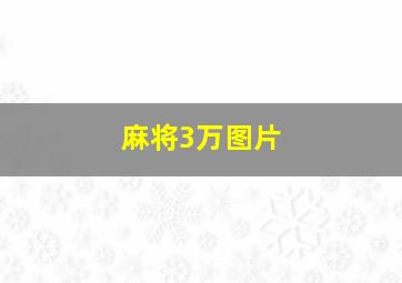 麻将3万图片