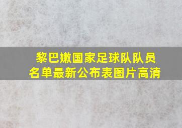 黎巴嫩国家足球队队员名单最新公布表图片高清